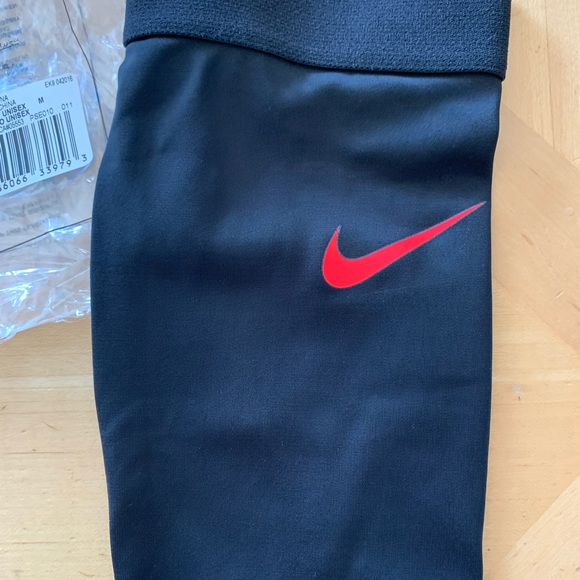 Nike Black Compression Sleeves with Blue and Red Swoosh - Picture 3 of 11
